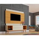 Ver imagem 2 de Rack com Painel Delux 1.8 Off White com Nature - Moveisaqui