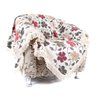 Manta Sofá Estampada Florence Marrom 1,50m x 1,50m + 3 Almofadas Decorativas 45cm x 45cm com refil - 3