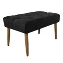 Ver imagem 2 de Banco Estofado Jade 80cm Suede Preto - Majú Decor