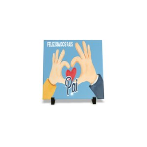 Porta Retrato Dia Dos Pais Decorativo em Azulejo Personalizados