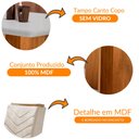 Ver imagem 6 de Conjunto Sala de Jantar Mesa Olímpia 90cm Tampo em Mdf Canto Copo e 4 Cadeiras Liz Moderna