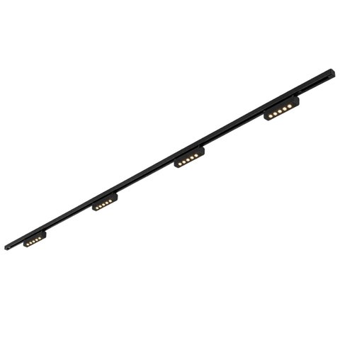 Trilho Eletrificado 3m + 7 Spot Pontual Linear 10W 3000k Bivolt Preto