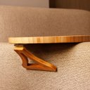 Ver imagem 4 de Bandeja Redonda Dobrável para Braço de Sofá 25cm Bambu Lyor