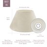 Cúpula Clássica de Abajur Luminária 11x10x19cm de Tecido Algodão Soquete Nacional Cor Bege Ref 16 - 1