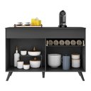 Ver imagem 4 de Balcão Cozinha 120cm 2 Portas 1 Gaveta Veneza Multimóveis V3680 Preto