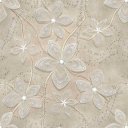 Ver imagem 2 de Papel de Parede Floral em Tons de Areia - 3,30x0,50m