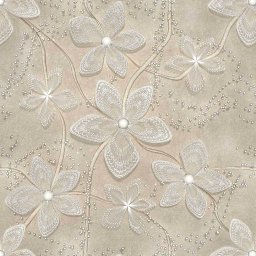 Papel de Parede Floral em Tons de Areia - 3,30x0,50m - 2