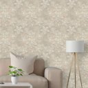 Ver imagem 4 de Papel de Parede Floral em Tons de Areia - 3,30x0,50m
