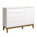 Ver imagem 7 de Kit Quarto Infantil com Pés Square Mel - Cômoda Elfe 4 Gavetas e 1 Porta + Guarda-Roupa Elfe + Berço