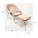 Ver imagem 4 de Poltrona Decorativa Womb Chair com puff linho cor Rosé Pés Cromados