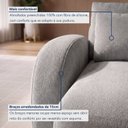 Ver imagem 5 de Sofá Cama Modular Orgânico Retrátil 4 Lugares 270cm Base Madeira Maciça Oxford