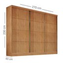 Ver imagem 2 de Guarda-roupa 3 Portas 6 Gavetas Bergamo Nature Bianchi