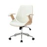 Cadeira Escritorio Branca Couro Executiva Paris Homme - 4