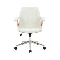 Cadeira Escritorio Branca Couro Executiva Paris Homme - 3
