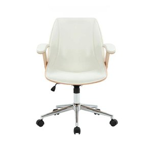 Cadeira Escritorio Branca Couro Executiva Paris Homme
