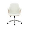 Cadeira Escritorio Branca Couro Executiva Paris Homme - 3