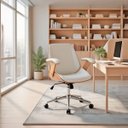 Ver imagem 2 de Cadeira Escritorio Branca Couro Executiva Paris Homme