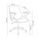 Ver mais imagens de Cadeira Escritorio Branca Couro Executiva Paris Homme