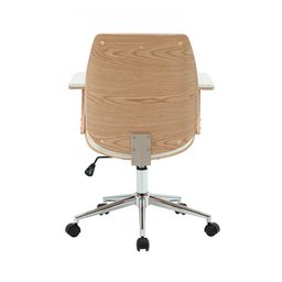 Cadeira Escritorio Branca Couro Executiva Paris Homme - 6