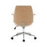 Cadeira Escritorio Branca Couro Executiva Paris Homme - 6