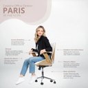 Ver imagem 3 de Cadeira Escritorio Branca Couro Executiva Paris Homme