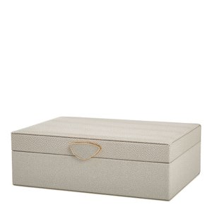 Caixa Decorativa em Mdf com Revestimento em Pu Cinza 28cm 18206 Mart