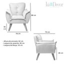 Ver imagem 5 de Kit 4 Poltrona Decorativa Opala Revestimento Suede - Lm Decor Ladecor Estofados Laranja
