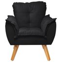Ver imagem 3 de Kit 4 Poltrona Decorativa Opala Revestimento Suede - Lm Decor Ladecor Estofados Laranja