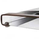 Ver imagem 5 de Bandeja Inox Retangular com Alças de Couro Grande 40x27 Cm Aparador Bar Bebidas Decorativa Casa