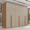Ver imagem 6 de Guarda Roupa Casal Lizz 6 Portas 6 Gavetas MDF Flex Cedro-Off White Casa D Móveis