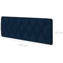 Ver imagem 4 de Cabeceira de Cama Queen Estofada Capitone Pari 1,60 X 55 Azul Suede