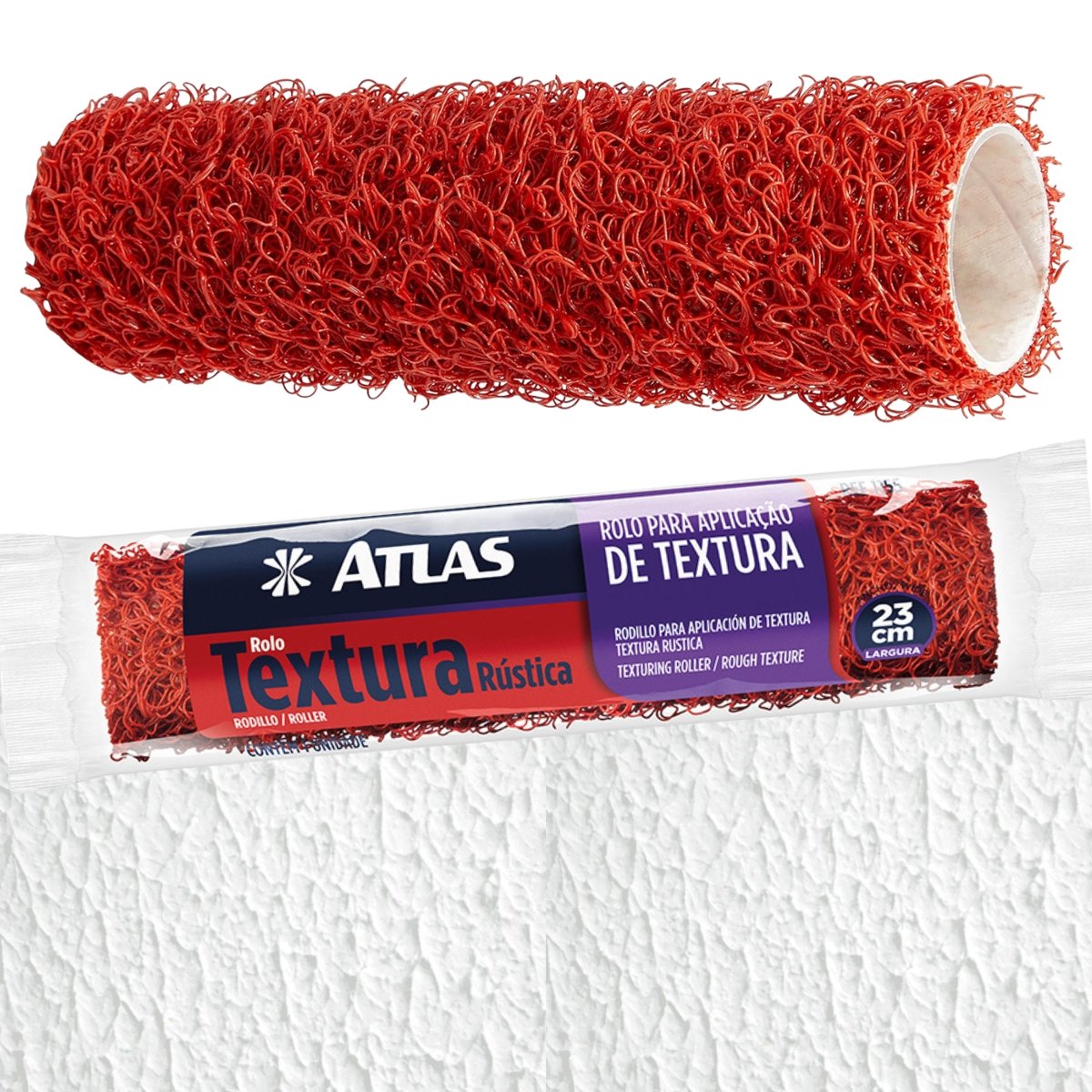 Rolo para Textura Pintura Cabelo de Anjo 23cm Efeito Rústico | Atlas ...