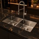 Ver imagem 2 de Cuba Dupla Gourmet 80x40 Inox 304 Escovada - Cozix