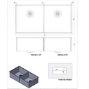 Ver imagem 6 de Cuba Dupla Gourmet 80x40 Inox 304 Escovada - Cozix
