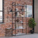 Ver mais imagens de Estante Alta com 6 Prateleiras 185x80x33cm Yon Branco/Preto