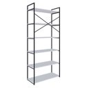 Ver imagem 7 de Estante Alta com 6 Prateleiras 185x80x33cm Yon Branco/Preto