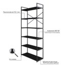 Ver imagem 6 de Estante Alta com 6 Prateleiras 185x80x33cm Yon Preto