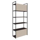 Ver imagem 7 de Estante com 6 Prateleiras 186x80x33cm com Fundo Yon Marrom/Terracota/Preto