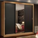 Ver imagem 1 de Guarda Roupa Casal Madesa Lyon Plus 3 Portas de Correr com Espelho 4 Gavetas