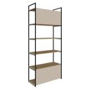 Ver imagem 7 de Estante com 6 Prateleiras 186cm x 80cm x 33cm com Fundo Yon Marrom/Vermont Oak/Preto