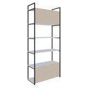 Ver imagem 7 de Estante com 6 Prateleiras 186cm x 80cm x 33cm com Fundo Yon Branco/Preto