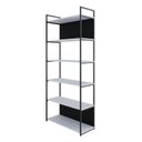 Ver imagem 3 de Estante com 6 Prateleiras 186cm x 80cm x 33cm com Fundo Yon Branco/Preto