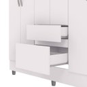 Ver imagem 6 de Guarda-roupa 6 Portas Ideval com Cômoda Sapateira Sirios Branco