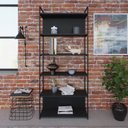 Ver imagem 1 de Estante com 6 Prateleiras 186cm x 80cm x 33cm com Fundo Yon Preto