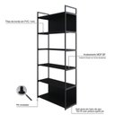 Ver imagem 6 de Estante com 6 Prateleiras 186cm x 80cm x 33cm com Fundo Yon Preto