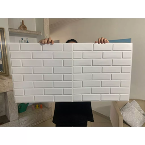 Kit 10 Placas 3d 50x50cm Tijolinho Branco