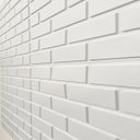 Ver imagem 2 de Kit 10 Placas 3d 50x50cm Tijolinho Branco