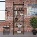 Ver imagem 1 de Estante Alta com 6 Prateleiras 185x60x33cm Yon Marrom/Vermont/Preto