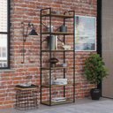 Ver mais imagens de Estante Alta com 6 Prateleiras 185x60x33cm Yon Marrom/Vermont/Preto