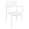 Cadeira Tramontina Serena com Braços Branco Empilhável em Polipropileno com Proteção - 3